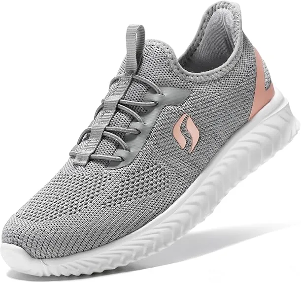 STQ Slip-ins Women's Hands-Free Sneakers – Ideal pregnancy shoes slip on with breathable mesh top, hidden arch support insoles, and shock-absorbing cushioned sole for ultimate comfort and ease.