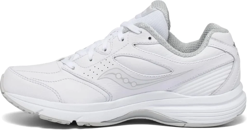 Saucony Women's Integrity Walk 3 Walking Shoes – Best work shoes for pregnancy with PWRRUN cushioning, full-grain leather upper, and non-slip rubber outsole for all-day comfort and support.